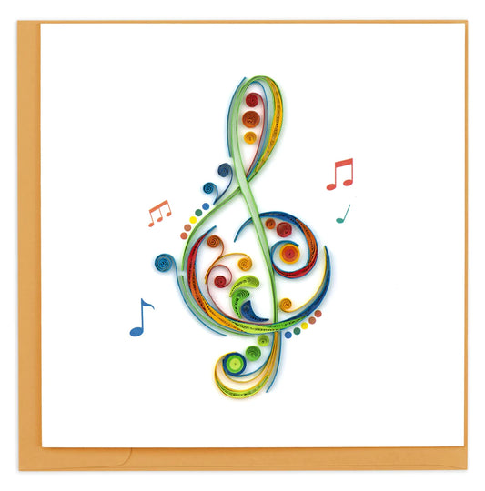 Quilling Card - Treble Clef