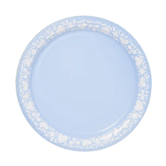 Blue Cards Suits Border Paper Plates