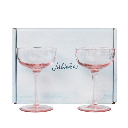 Juliska Puro Glass Cocktail Coupes (Set of 2)