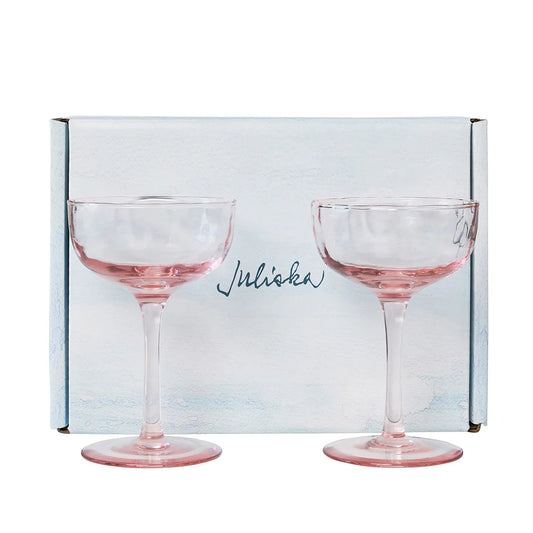 Juliska Puro Glass Cocktail Coupes (Set of 2)