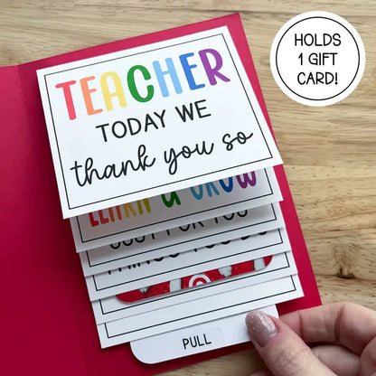 Teacher Appreciation Waterfall Card
