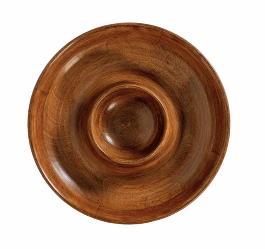 Juliska Bilbao Wood Chip & Dip