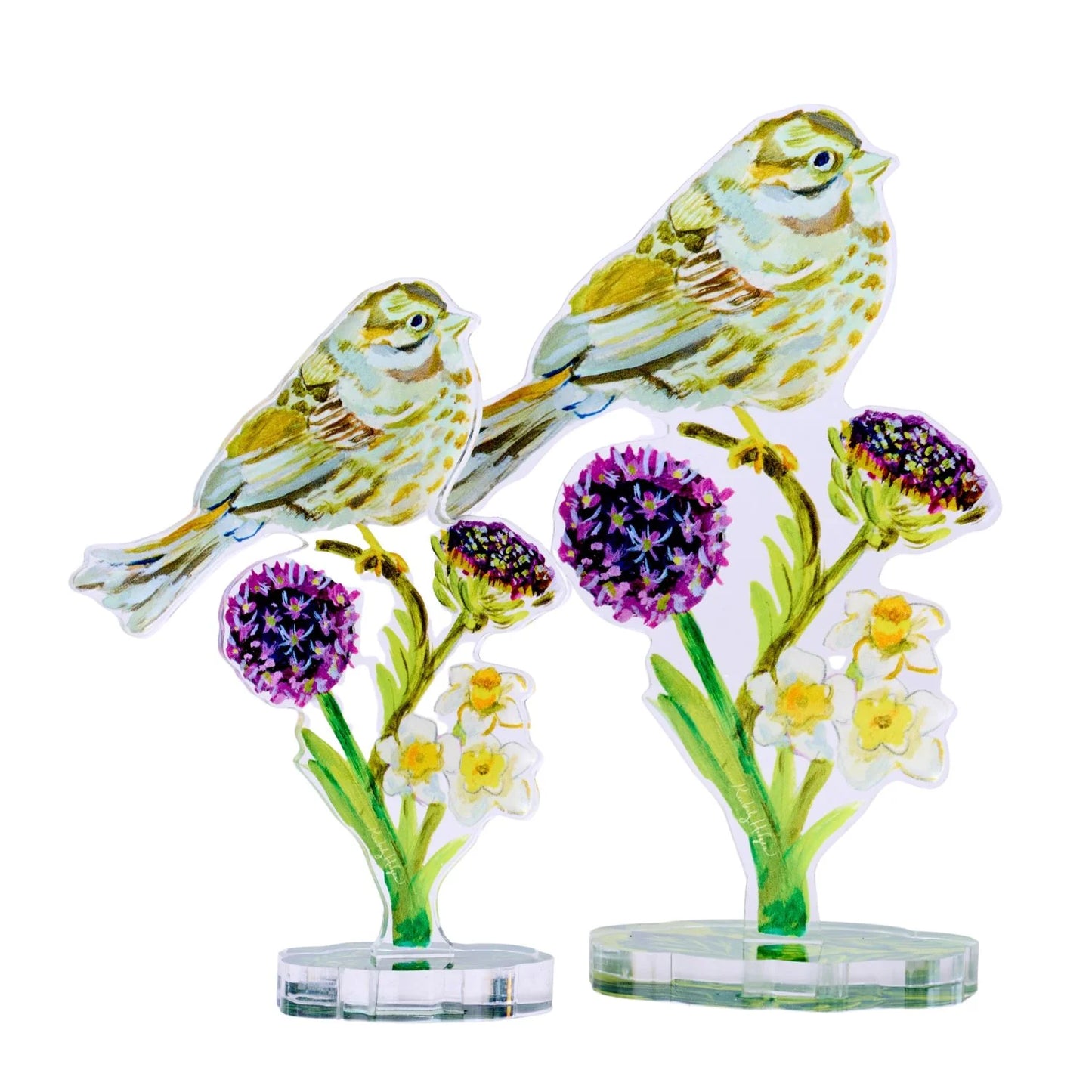 Chipping Sparrow Small Acrylic Flower