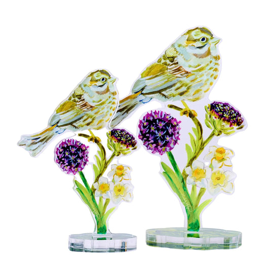 Chipping Sparrow Small Acrylic Flower