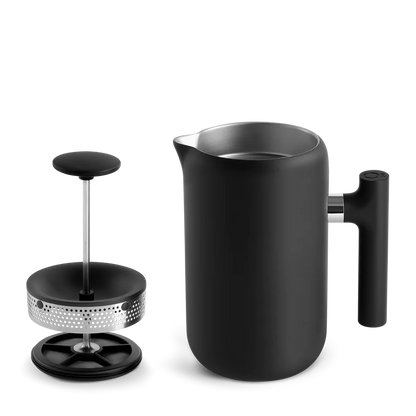 Fellow Clara French Press, Matte Black & Walnut