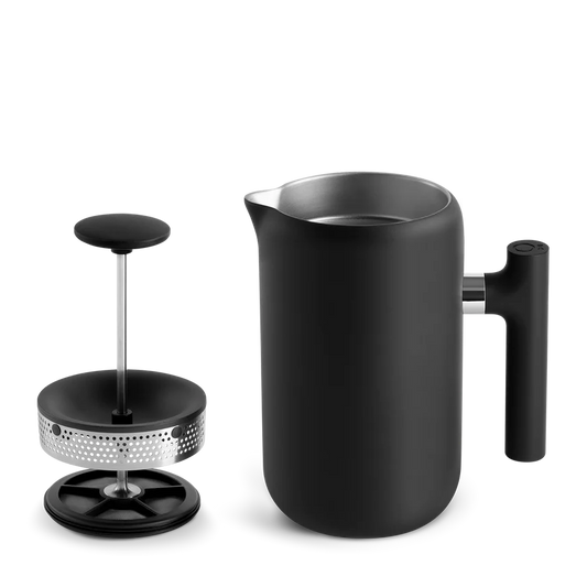 Fellow Clara French Press, Matte Black & Walnut
