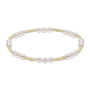 enewton Classic Joy Pattern 4mm Bead Bracelet - Pearl