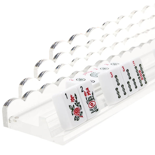Mahjong Racks with Scalloped Detail Clear