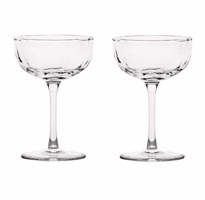 Juliska Puro Glass Cocktail Coupes (Set of 2)