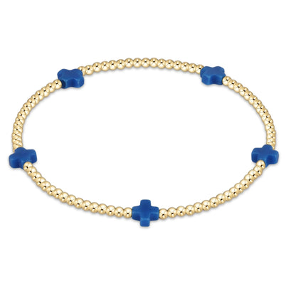 enewton Signature Color Cross SMALL Gold Pattern 2mm Bead Bracelet