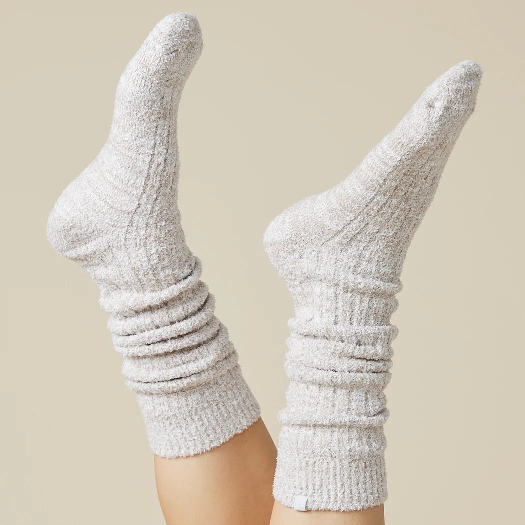 Heather Coco Slouchy Marshmallow Crew Socks