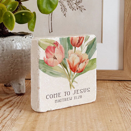 Matthew 11:29 Scripture Stone, Twelve Stone Art