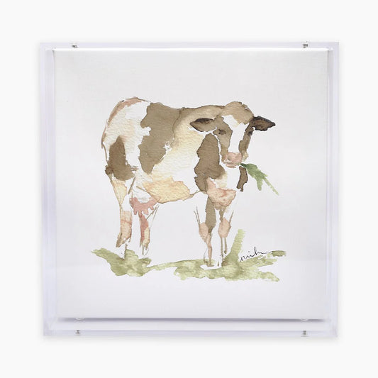 Cow Acrylic Shadow Box Print, Anne Neilson