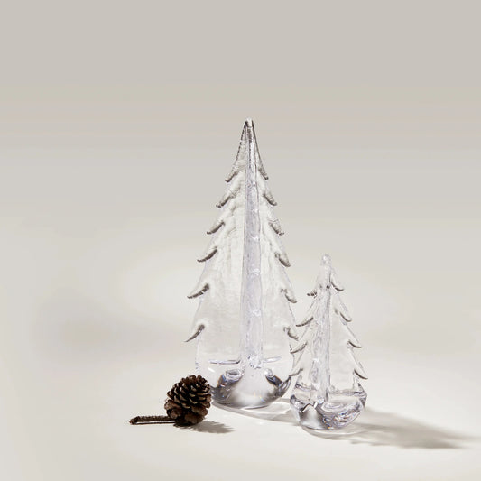 Simon Pearce 3-Sided Crackle Evergreen Tree, Gift Boxed