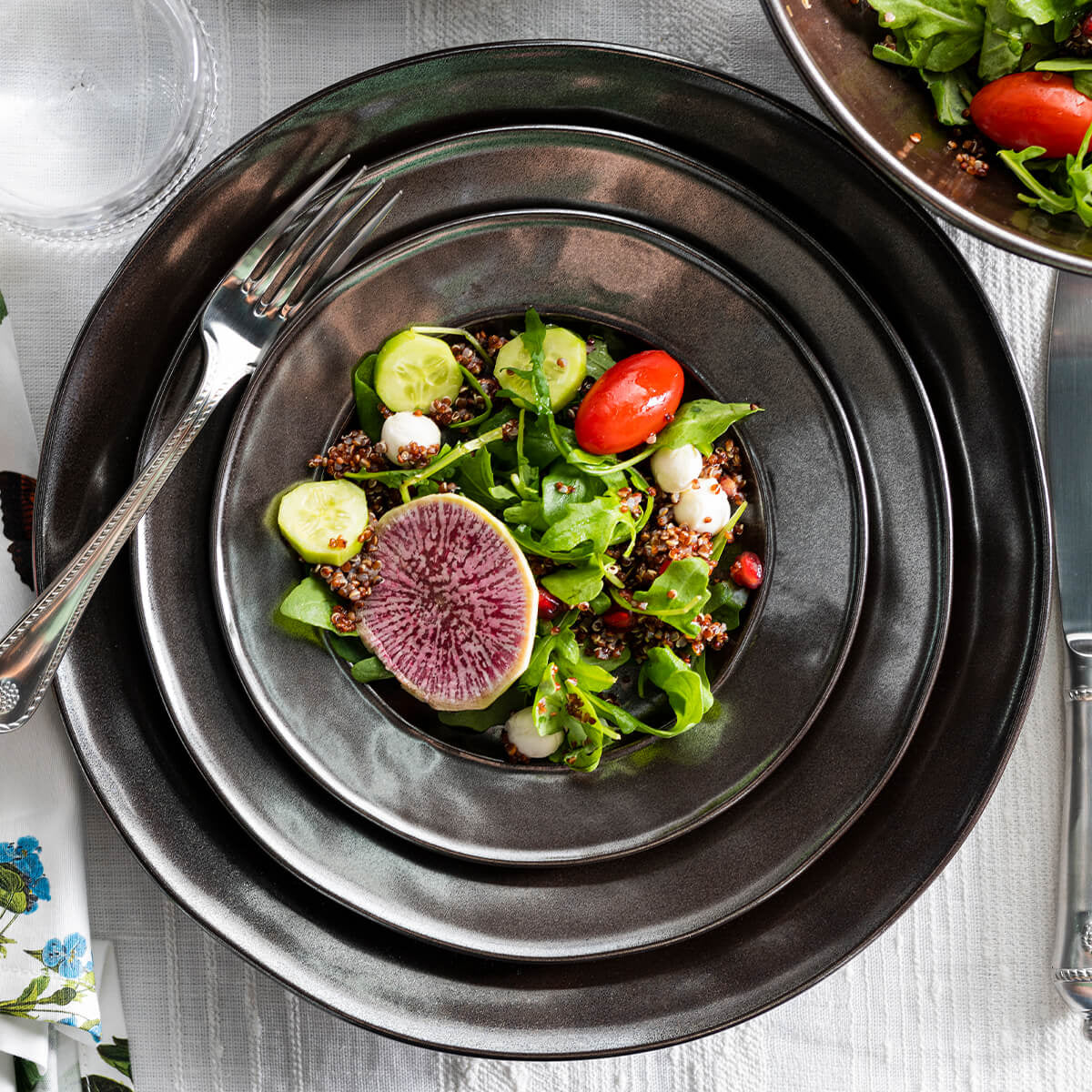 Juliska Pewter Stoneware Dessert/Salad Plate