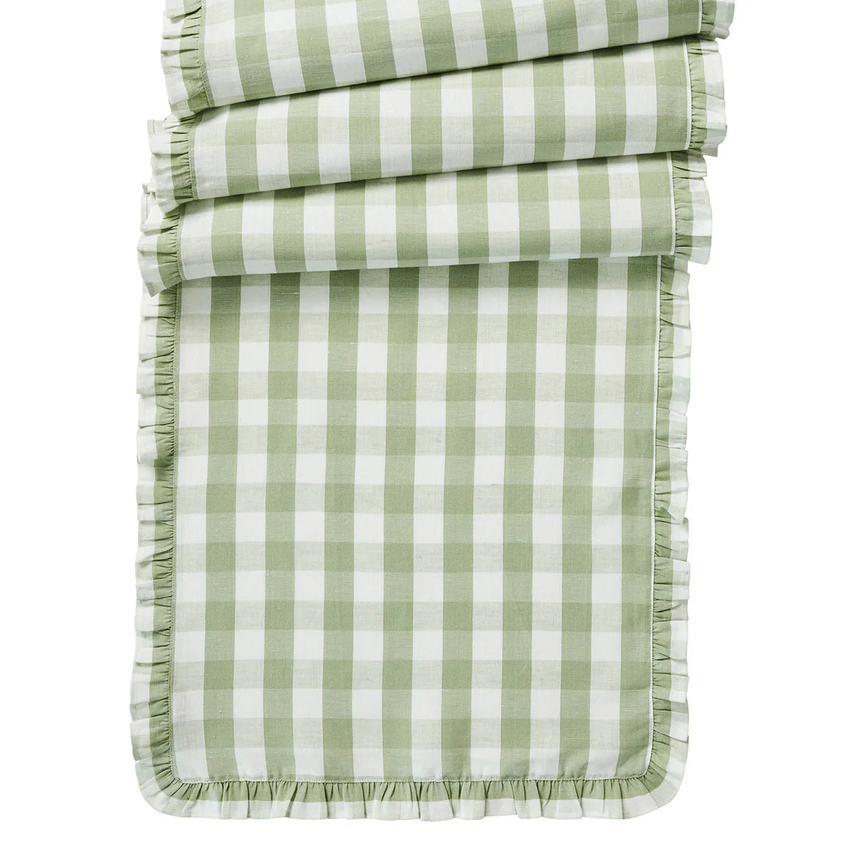 Juliska Gingham Ruffle 18" x 90" Table Runner