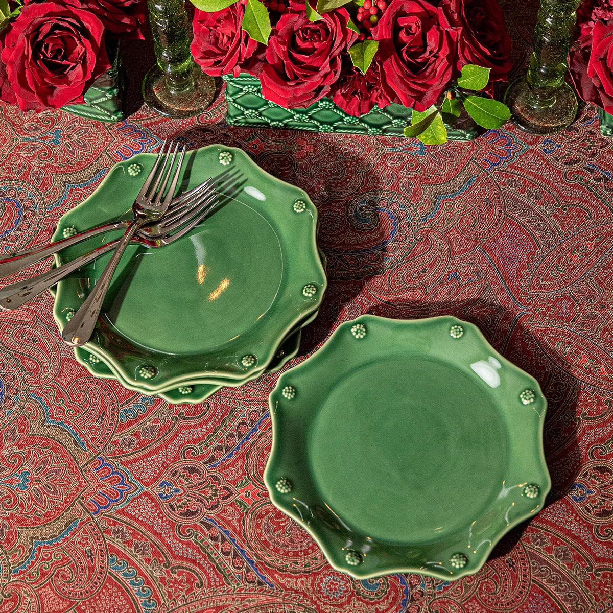 Juliska Berry & Thread Basil Scalloped Dessert/Salad Plate