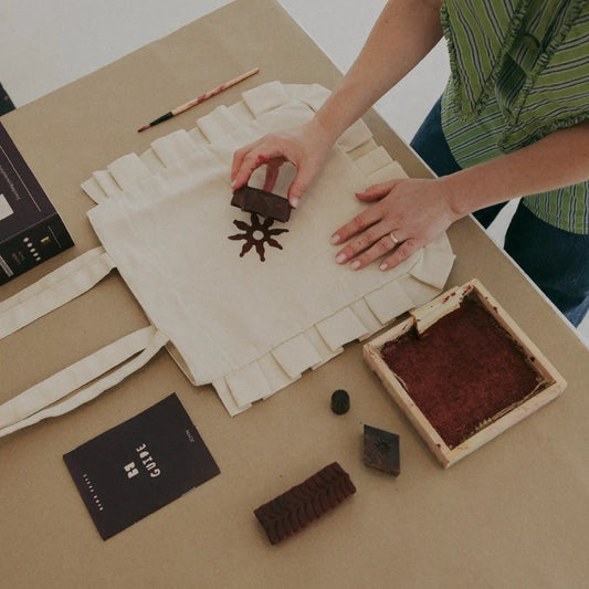 Fern Ruffle Tote Block Printing Kit