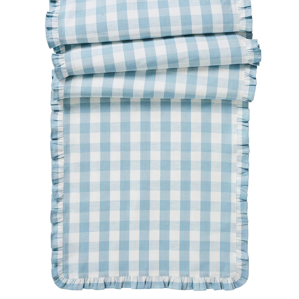 Juliska Gingham Ruffle 18" x 90" Table Runner
