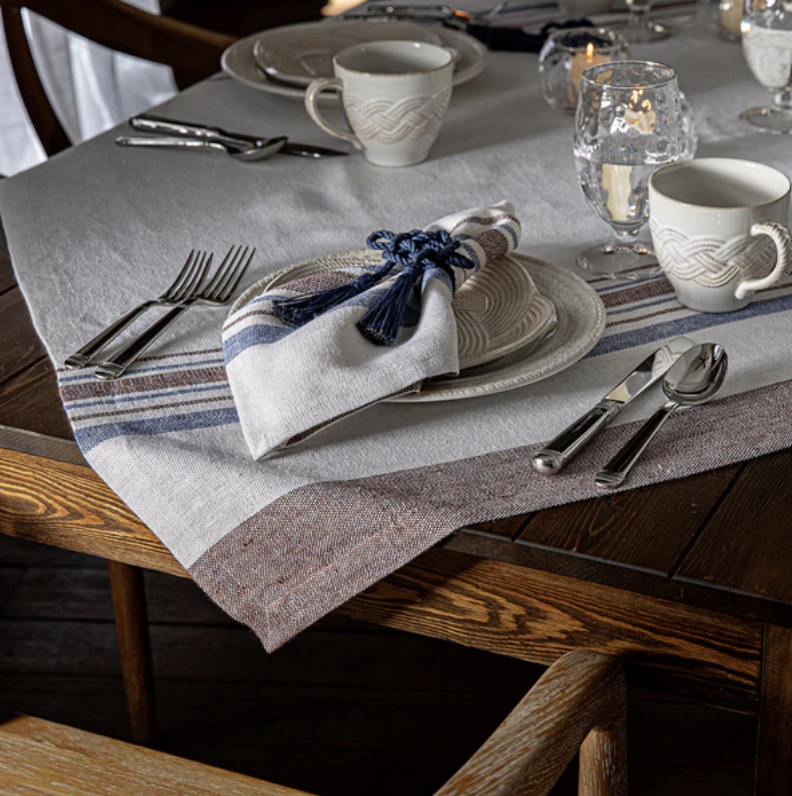 Juliska Square Danish Stripe Tablecloth