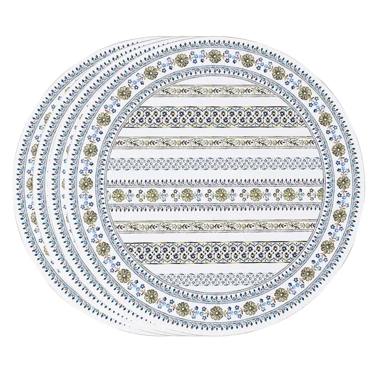 Juliska Seville Stripe Green Placemats (Set of 4)