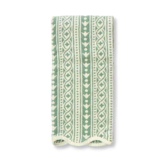 SINGLE Scalloped Hand Towel in Leah O'Connell Georgie