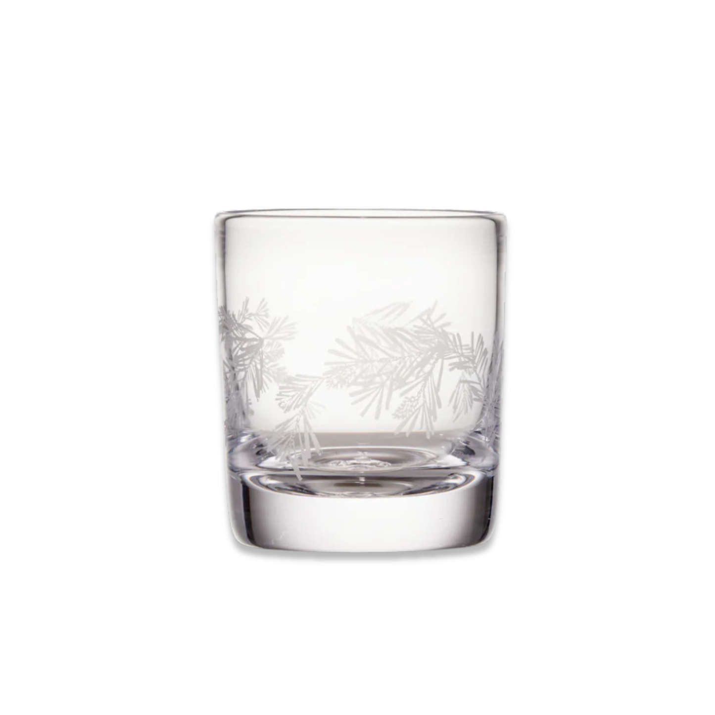 Simon Pearce Engraved Pine Ascutney Double Old Fashioned Glass SINGLE