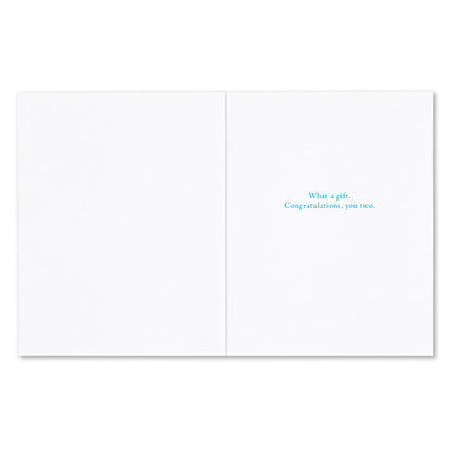 "You don't find love, it finds you." Wedding Card