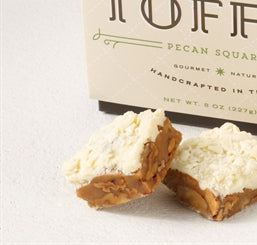 Mrs. Weinstein's Belgian White Chocolate Pecan Squares Toffee