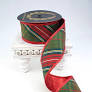 John Mark Enterprises Traditions Plaid DBL Fused Metallic Red 2.5"