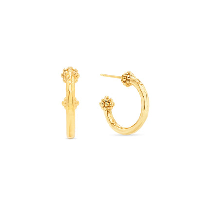 Berry Small Hoop Earrings in Hammered Gold, Capucine de Wulf