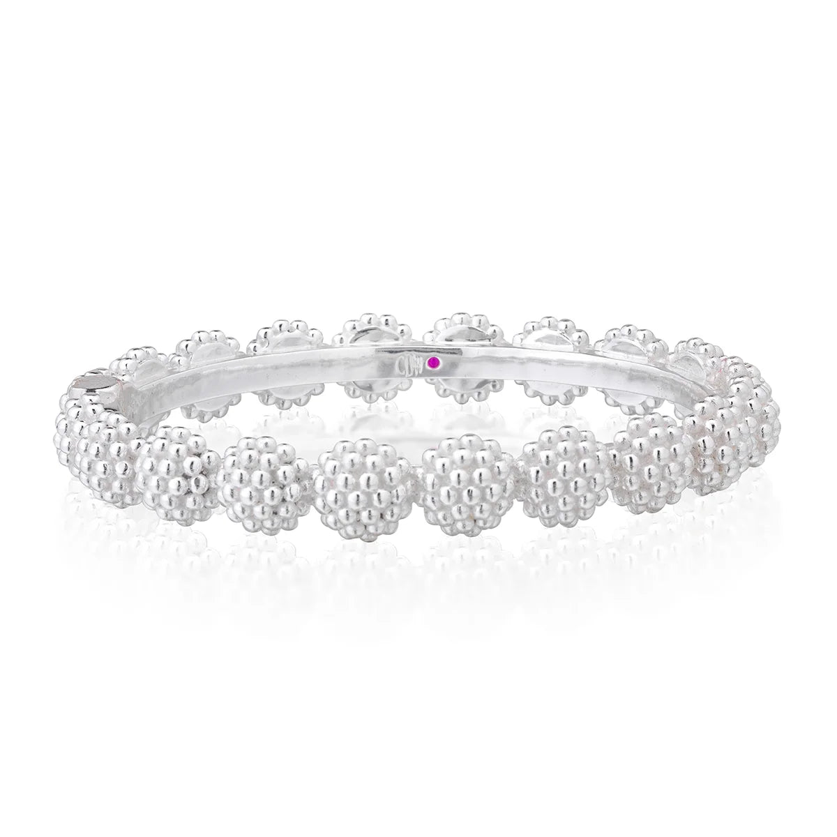 Berry Eternity Small Hinged Bangle in Silver, Capucine de Wulf