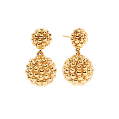 Berry Double Drop Earrings in Gold, Capucine de Wulf