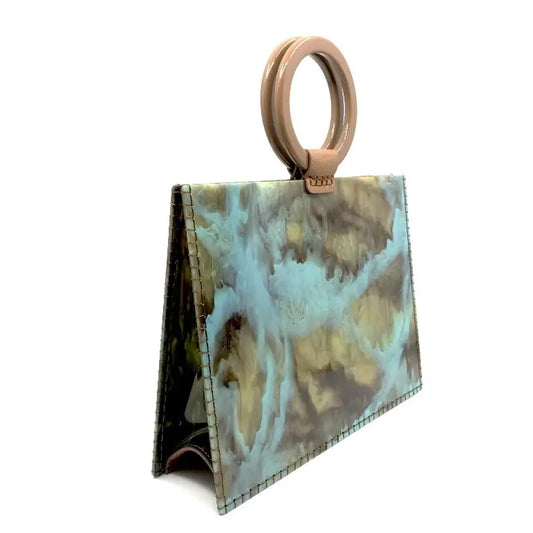 Green Marbled Valise Bag