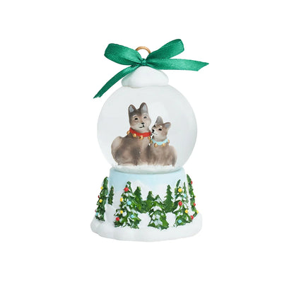 Juliska Berry & Thread North Pole Husky Snow Globe Place Card Holder