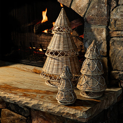 Juliska Provence Rattan Whitewash Tabletop Trees