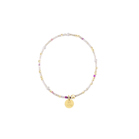 EGIRL Hope Unwritten Bracelet With Sprinkles on Top "Be You" Small Gold Disc