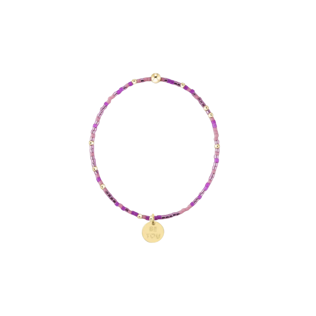 EGIRL Hope Unwritten Bracelet Back to the Fuchsia "Be You" Small Gold Disc
