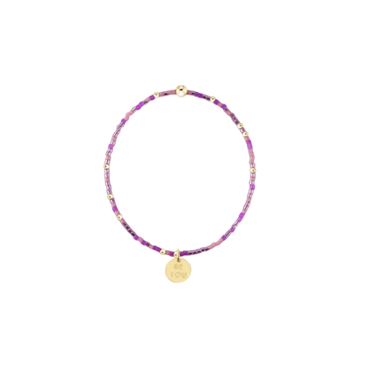 EGIRL Hope Unwritten Bracelet Back to the Fuchsia "Be You" Small Gold Disc