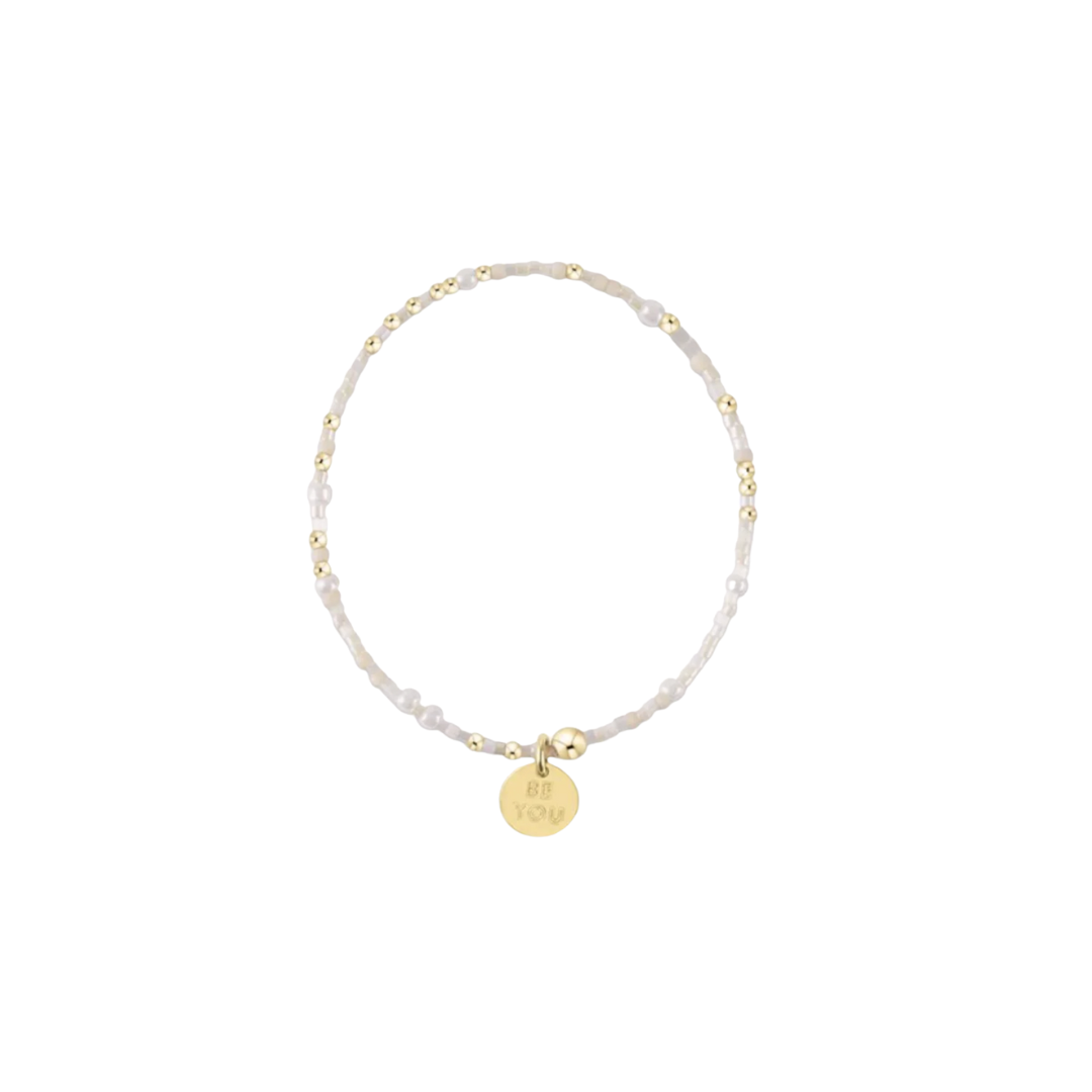 EGIRL Hope Unwritten Bracelet Oh Snow You Didn't "Be You" Small Gold Disc