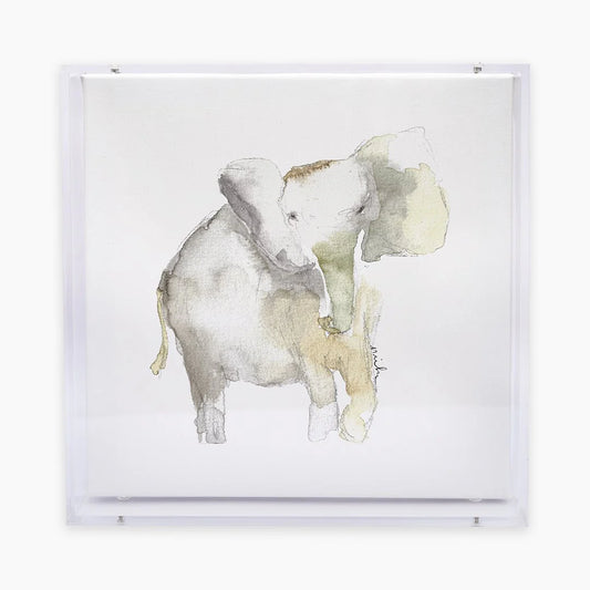 Elephant Acrylic Shadow Box Print, Anne Neilson