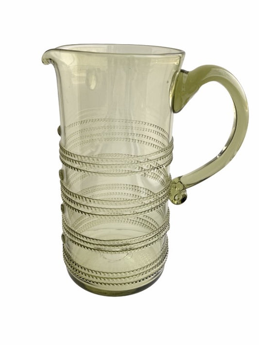 Juliska Ella Green Glass Pitcher