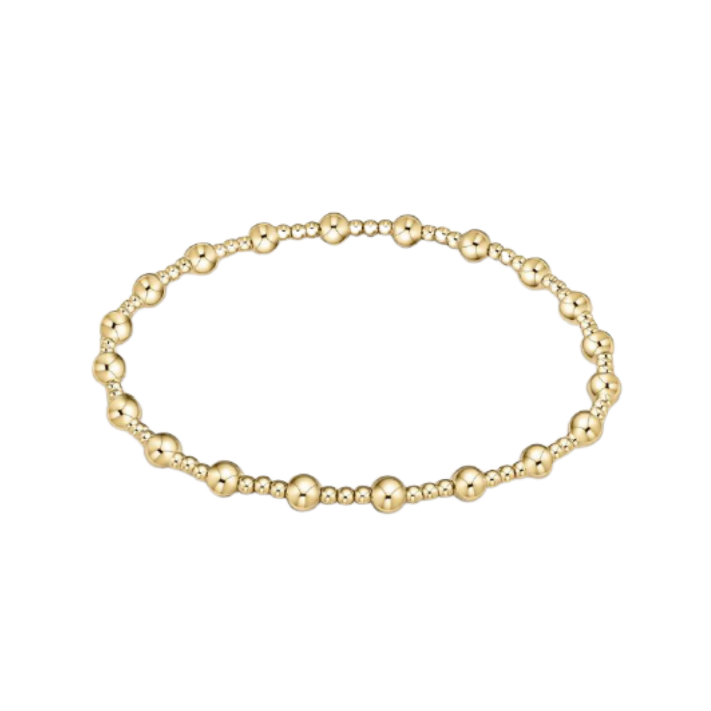 Gold bracelet on a white background