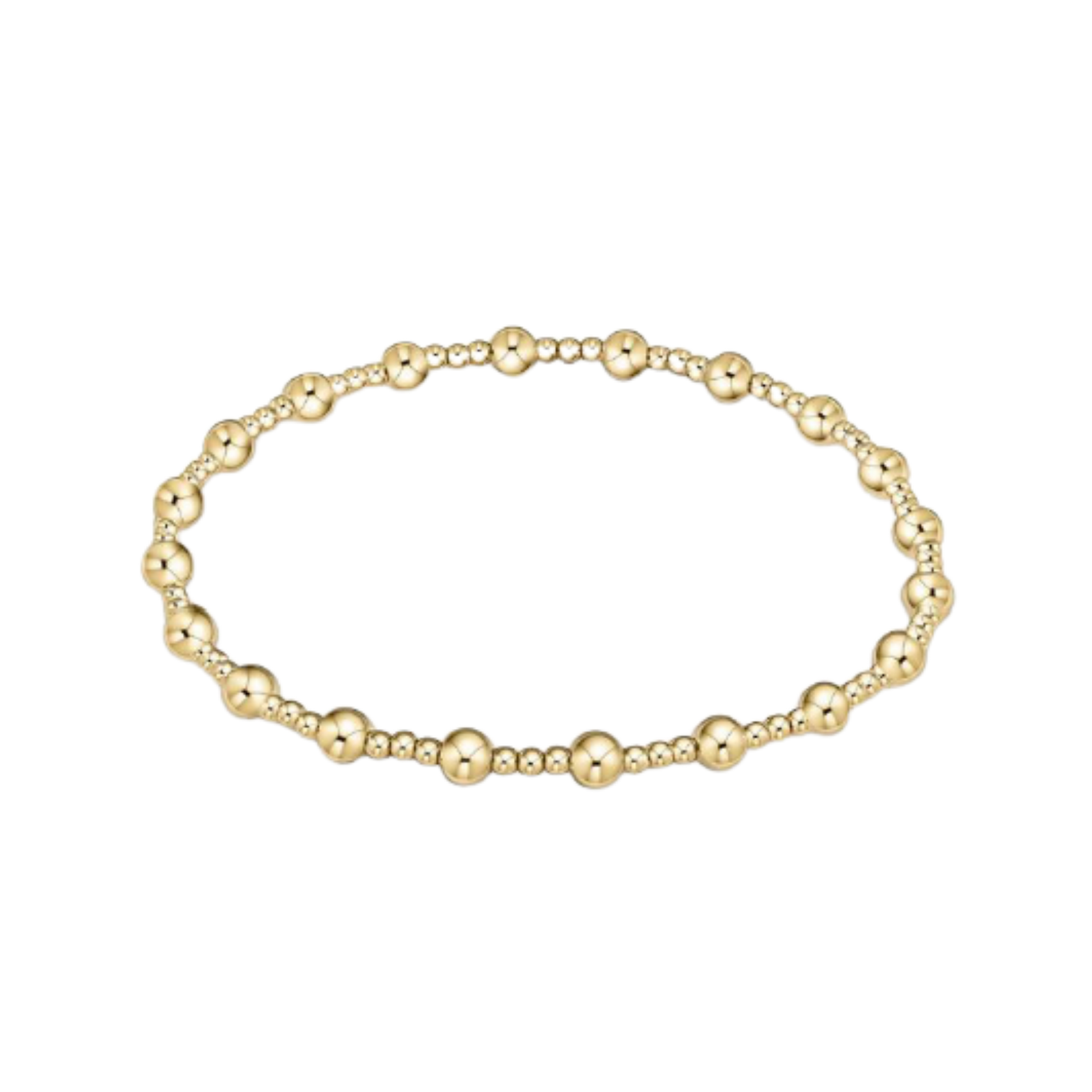 Gold bracelet on a white background