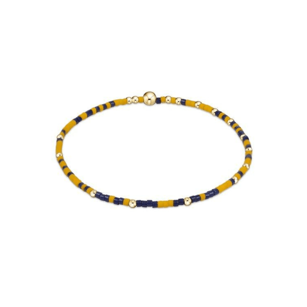 Gameday Hope Unwritten Bracelet Yellow & Navy ETSU, enewton