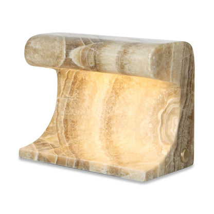 Latte Onyx Carved Beam Rechargeable Mini Lamp
