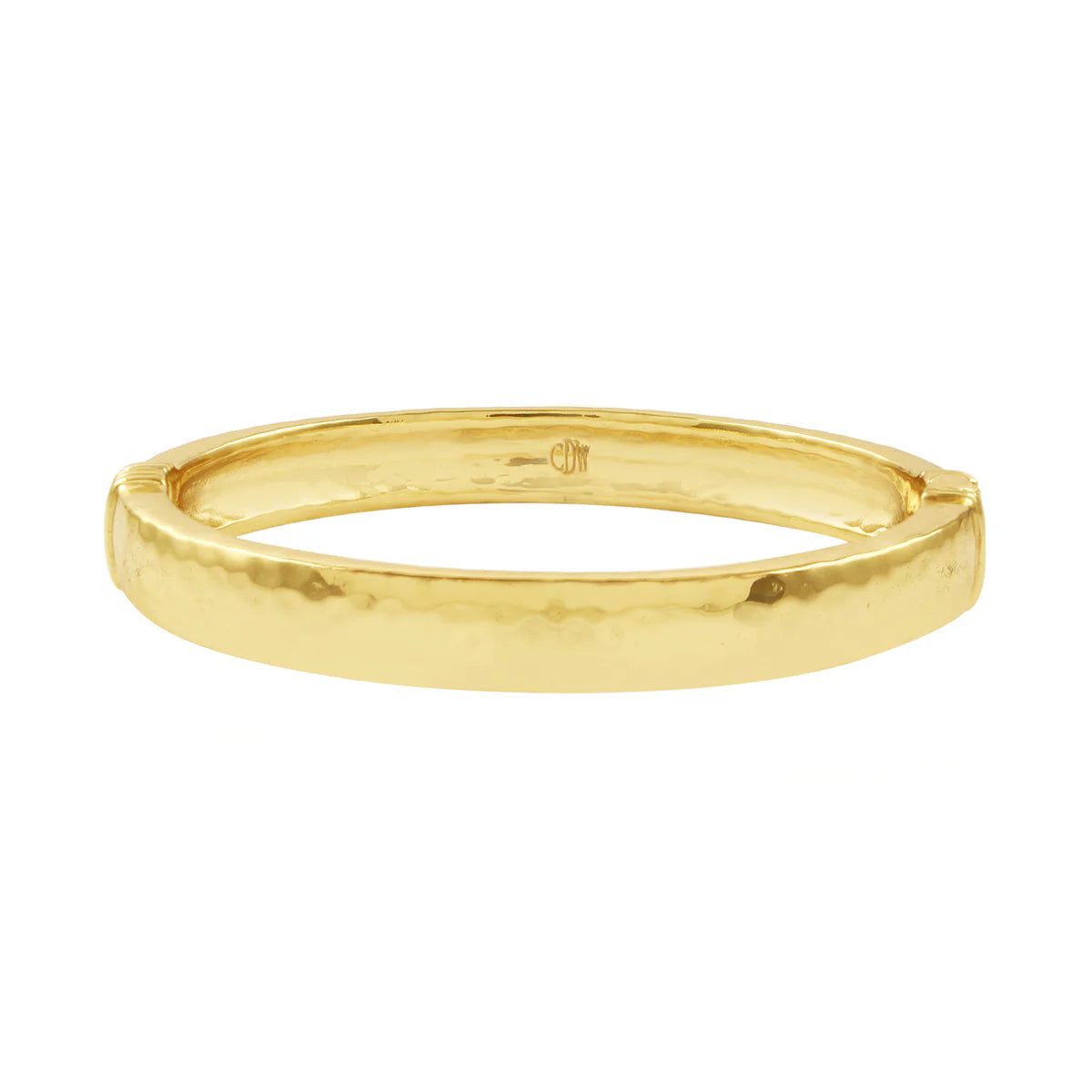 Cleo S,M Oval Hinged Bangle in Hammered Gold, Capucine de Wulf