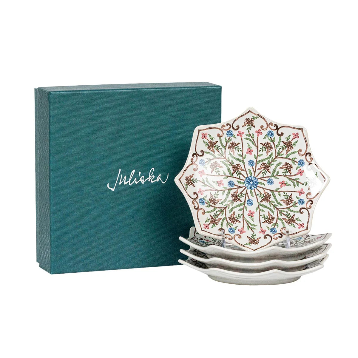 Juliska Villa Seville Chambray Scalloped Side/Cocktail Plates (Set of 4)