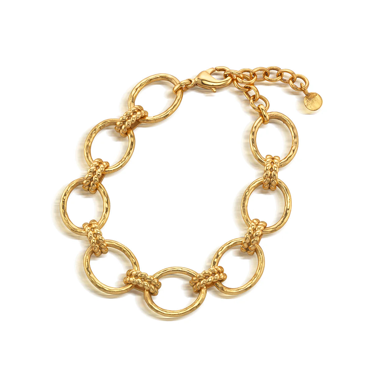 Cleopatra Grande Link Bracelet in Hammered Gold, Capucine de Wulf