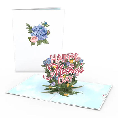 Happy Mother's Day Hydrangeas Card, 5x7" Pop-Up Card